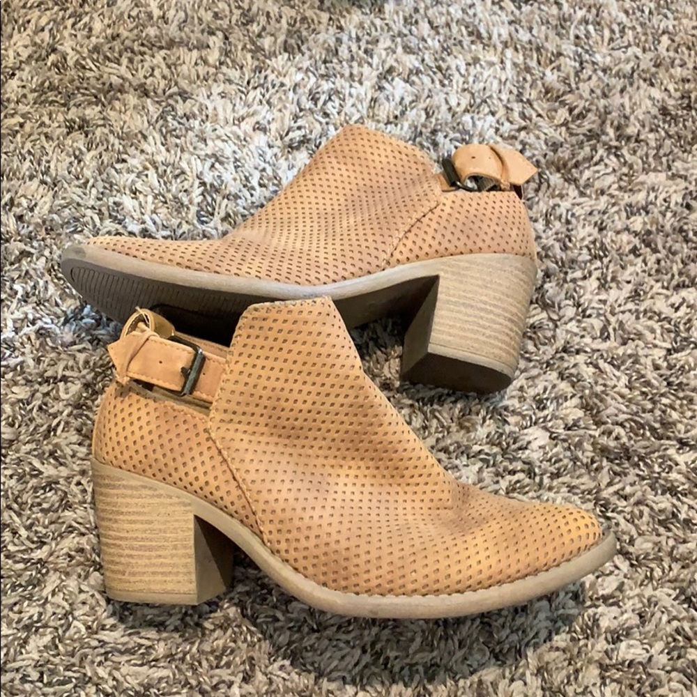Tan booties